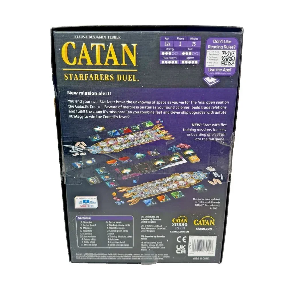 Catan Starfarers Duel CN3011 2 Player Strategy Board Game Inventory Verified